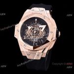 Japan Grade Hublot Sang Bleu II Chronograph Watch Rose Gold Case